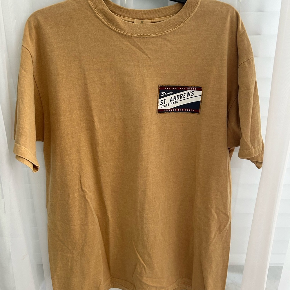 St Andrews State Park Diving tshirt L dive the reefs. Cool graphics great shape